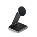 Satechi 3-in-1 Foldable Qi2 Wireless Charging Stand, schwarz