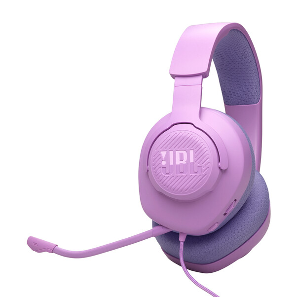 JBL Quantum 100 M2, kabelgebundenes Over-Ear-Gaming-Headset mit Mikrofon, lila