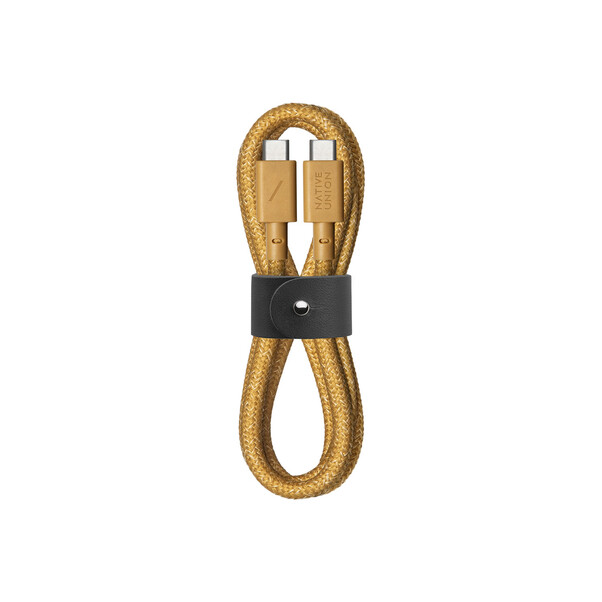 Sie sehen das Produktbild 01 von Native Union Belt USB-C auf USB-C Kabel 1.2m, senfgelb Native Union Belt USB-C auf USB-C Kabel 1.2m, senfgelb
