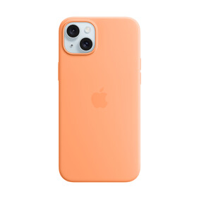 Apple iPhone 15 Plus Silikon Case mit MagSafe, Sorbet orange&amp;gt;