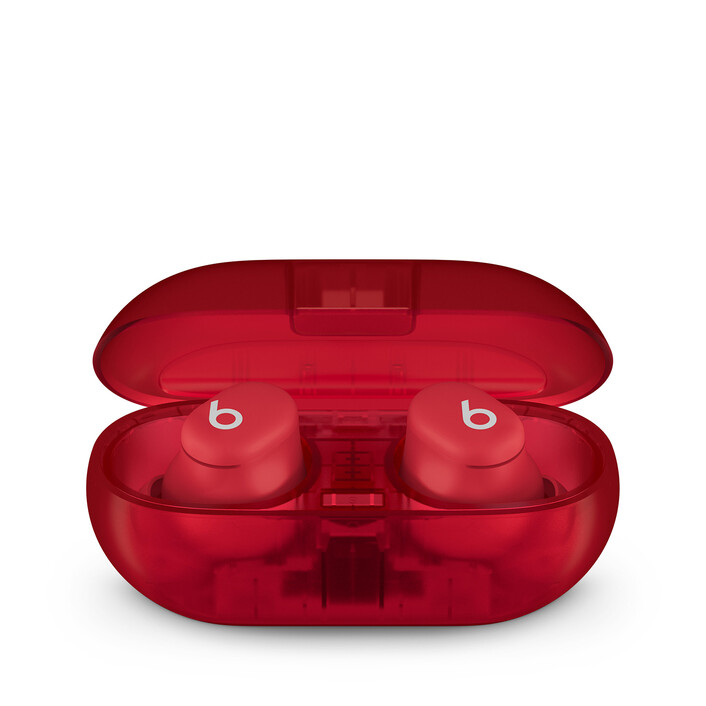 Beats Solo Buds, komplett kabellose In-Ear Kopfhörer, transparent rot
