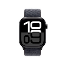 Apple Watch Series 10 GPS + Cellular, Aluminium diamantschwarz, 42mm mit Sport Loop, tinte