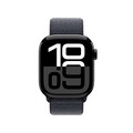 Apple Watch Series 10 GPS + Cellular, Aluminium diamantschwarz, 42mm mit Sport Loop, tinte