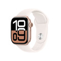Apple Watch Series 10 GPS + Cellular, Aluminium rosé, 42mm mit Sportarmband, hellrosa - S/M