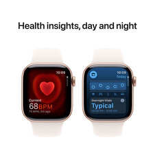 Apple Watch Series 10 GPS + Cellular, Aluminium rosé, 42mm mit Sportarmband, hellrosa - S/M