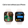 Apple Watch Series 10 GPS + Cellular, Aluminium rosé, 42mm mit Sportarmband, hellrosa - S/M