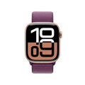 Apple Watch Series 10 GPS + Cellular, Aluminium rosé, 42mm mit Sport Loop, pflaume