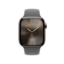 Sie sehen das Produktbild 03 von Apple Watch Series 10 GPS + Cellular, Titan natur, 42mm mit Sportarmband, steingrau - S/M> Apple Watch Series 10 GPS + Cellular, Titan natur, 42mm mit Sportarmband, steingrau - S/M>