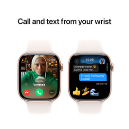 Sie sehen das Produktbild 07 von Apple Watch Series 10 GPS, Aluminium rosé, 42mm mit Sportarmband, hellrosa - S/M> Apple Watch Series 10 GPS, Aluminium rosé, 42mm mit Sportarmband, hellrosa - S/M>