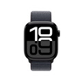 Apple Watch Series 10 GPS, Aluminium diamantschwarz, 42mm mit Sport Loop, tinte