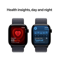 Apple Watch Series 10 GPS, Aluminium diamantschwarz, 42mm mit Sport Loop, tinte