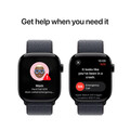 Apple Watch Series 10 GPS, Aluminium diamantschwarz, 42mm mit Sport Loop, tinte