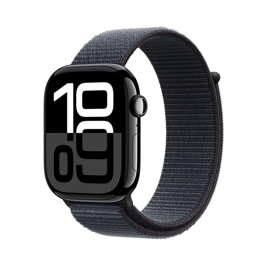 Sie sehen das Produktbild 01 von Apple Watch Series 10 GPS, Aluminium diamantschwarz, 46mm mit Sport Loop, tinte> Apple Watch Series 10 GPS, Aluminium diamantschwarz, 46mm mit Sport Loop, tinte>