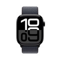 Apple Watch Series 10 GPS, Aluminium diamantschwarz, 46mm mit Sport Loop, tinte&gt;