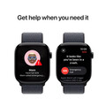 Apple Watch Series 10 GPS, Aluminium diamantschwarz, 46mm mit Sport Loop, tinte&gt;