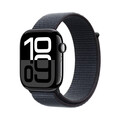 Apple Watch Series 10 GPS + Cellular, Aluminium diamantschwarz, 46mm mit Sport Loop, tinte