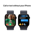 Apple Watch Series 10 GPS + Cellular, Aluminium diamantschwarz, 46mm mit Sport Loop, tinte