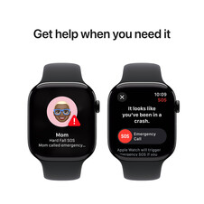 Sie sehen das Produktbild 06 von Apple Watch Series 10 GPS + Cellular, Aluminium diamantschwarz, 46mm mit Sportarmband, schwarz - M/L> Apple Watch Series 10 GPS + Cellular, Aluminium diamantschwarz, 46mm mit Sportarmband, schwarz - M/L>