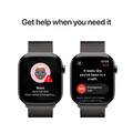Apple Watch Series 10 GPS + Cellular, Titan schiefer, 46mm mit Milanaise-Armband, schiefer - M/L