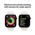 Apple Watch Series 10 GPS + Cellular, Titan gold, 46mm mit Sportarmband, polarstern - M/L>