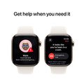 Apple Watch Series 10 GPS + Cellular, Titan gold, 46mm mit Sportarmband, polarstern - M/L>