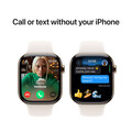 Apple Watch Series 10 GPS + Cellular, Titan gold, 46mm mit Sportarmband, polarstern - M/L>