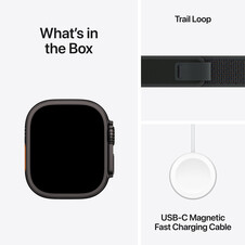 Sie sehen das Produktbild 17 von Apple Watch Ultra 2 GPS + Cellular, 49 mm Titangehäuse Schwarz, Trail Loop Schwarz – S/M Apple Watch Ultra 2 GPS + Cellular, 49 mm Titangehäuse Schwarz, Trail Loop Schwarz – S/M