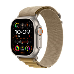 Apple Watch Ultra 2 GPS + Cellular, Titan natur, 49mm mit Alpin-Armband, sand - medium&amp;gt;
