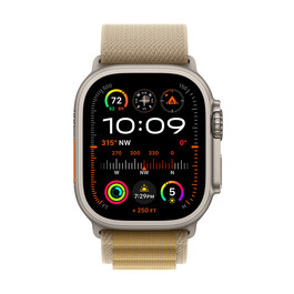 Apple Watch Ultra 2 GPS + Cellular, Titan natur, 49mm mit Alpin-Armband, sand - medium&gt;