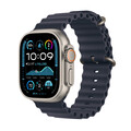 Apple Watch Ultra 2 GPS + Cellular, Titan natur, 49mm mit Ocean-Armband, blau&gt;