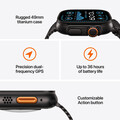 Apple Watch Ultra 2 GPS + Cellular, 49 mm Titangehäuse Natur, Ocean Armband Marine