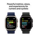 Apple Watch Ultra 2 GPS + Cellular, Titan natur, 49mm mit Ocean-Armband, blau