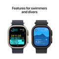 Apple Watch Ultra 2 GPS + Cellular, Titan natur, 49mm mit Ocean-Armband, blau