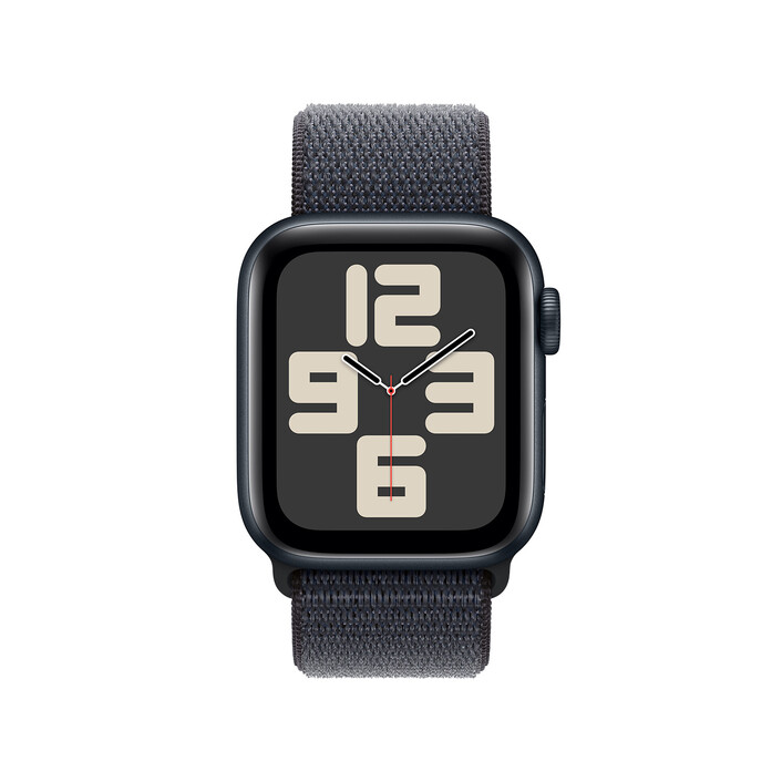 Apple Watch SE GPS, Aluminium mitternacht, 40mm mit Sport Loop, tinte&gt;