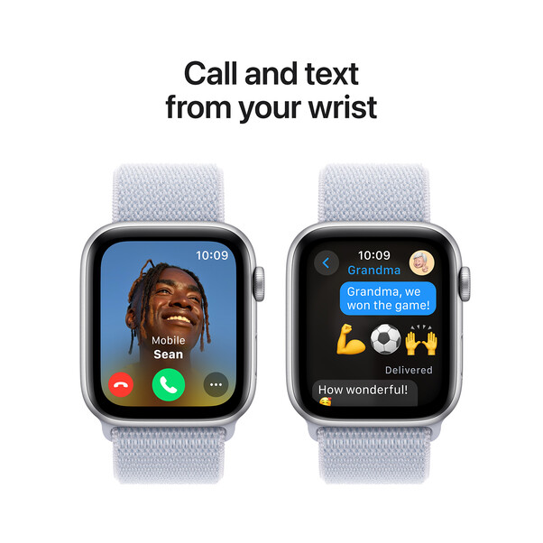 Sie sehen das Produktbild 07 von Apple Watch SE GPS, Aluminium silber, 44mm mit Sport Loop, wolkenblau> Apple Watch SE GPS, Aluminium silber, 44mm mit Sport Loop, wolkenblau>