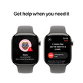 Apple Watch Series 10 GPS + Cellular, Titan natur, 46mm mit Sportarmband, steingrau - S/M