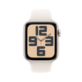 Apple Watch SE GPS + Cellular, Aluminium polarstern, 44mm mit Sportarmband, polarstern - S/M