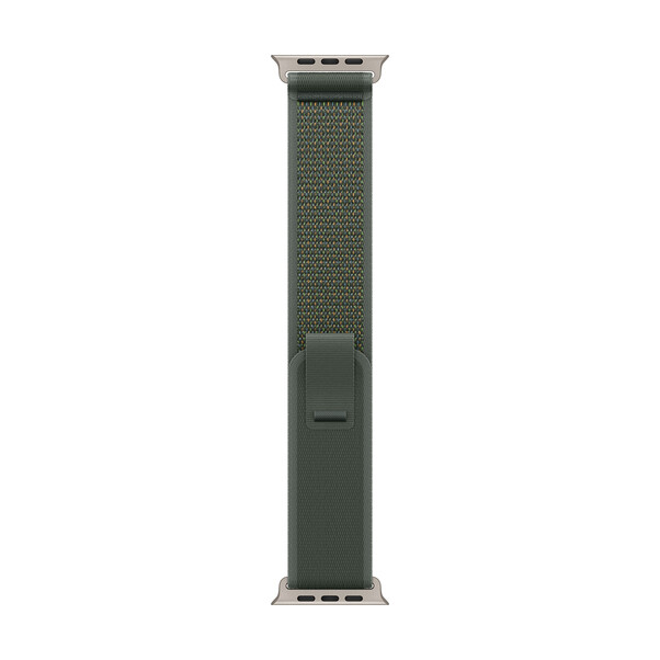 Apple Watch 49mm Trail-Loop, grün - S/M - Gehäusefarbe schwarz