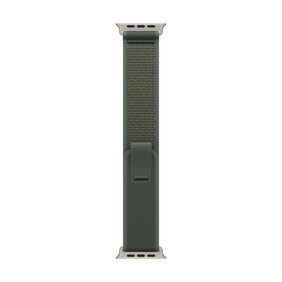 Apple Watch 49mm Trail-Loop, grün - S/M - Gehäusefarbe schwarz