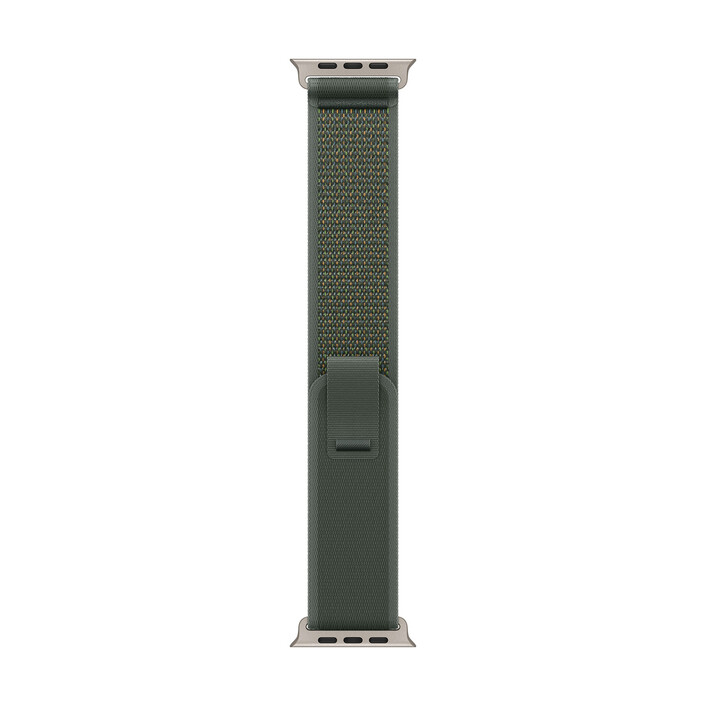 Apple Watch 49mm Trail-Loop, grün - M/L - Gehäusefarbe schwarz