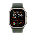 Apple Watch 49mm Trail-Loop, grün - M/L - Gehäusefarbe schwarz