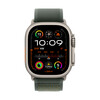 Apple Watch 49mm Trail-Loop, grün - M/L - Gehäusefarbe schwarz