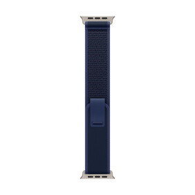 Apple Watch 49mm Trail-Loop, blau - S/M - Gehäusefarbe schwarz