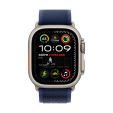 Sie sehen das Produktbild 03 von Apple Watch 49mm Trail-Loop, blau - M/L - Gehäusefarbe schwarz Apple Watch 49mm Trail-Loop, blau - M/L - Gehäusefarbe schwarz