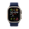 Apple Watch 49mm Trail-Loop, blau - M/L - Gehäusefarbe schwarz