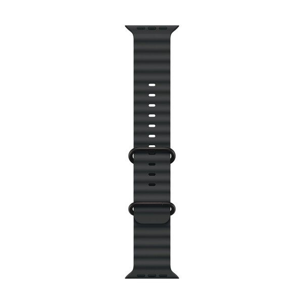 Apple Watch 49mm Ocean-Armband, schwarz - Gehäusefarbe schwarz