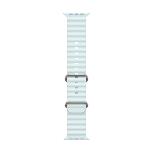 Apple Watch 49mm Ocean-Armband, kristallblau - Gehäusefarbe schwarz