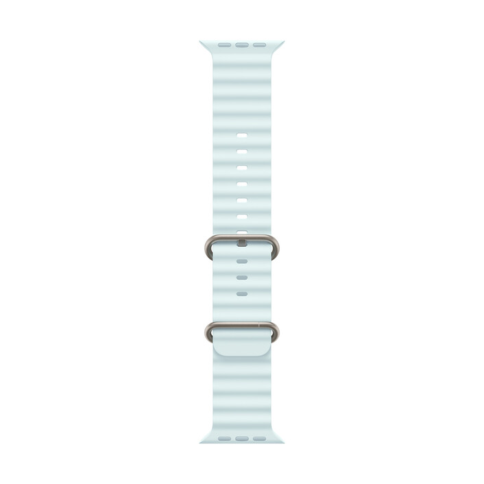 Apple Watch 49mm Ocean-Armband, kristallblau - Gehäusefarbe schwarz