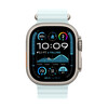 Apple Watch 49mm Ocean-Armband, kristallblau - Gehäusefarbe schwarz