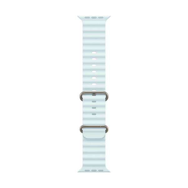 Apple Watch 49mm Ocean-Armband, kristallblau - Gehäusefarbe natur